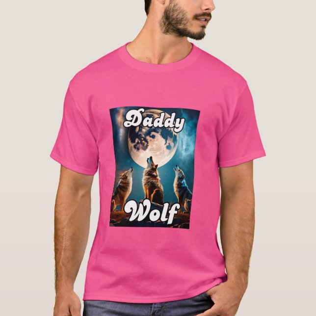 Camiseta Papi Wolf Salto de la tribu de lobos de camping Fa (Anverso)