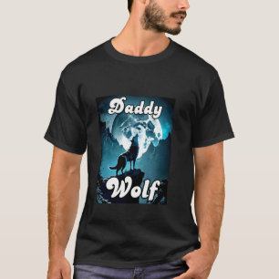 Camiseta Papi Wolf Salto de la tribu de lobos de camping Fa