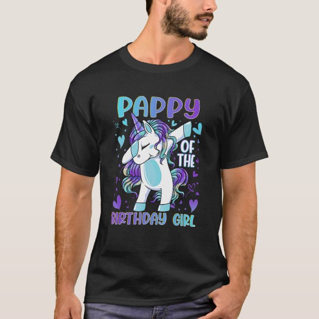 Camiseta Papía de Dabbing Unicorn, Chica del partido de cum (Anverso)
