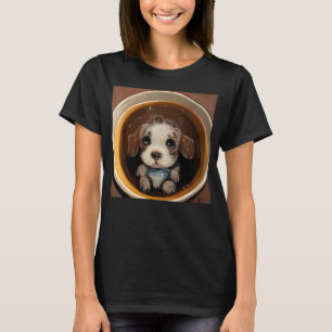 Camiseta Papicolau en tazas de café mamá perro y papá AI di