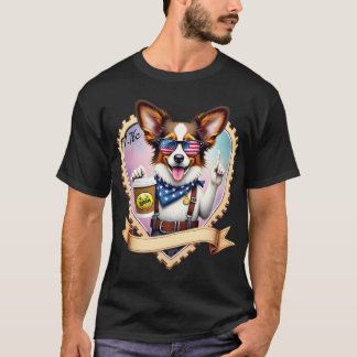 Camiseta Papiillon patriótico con café
