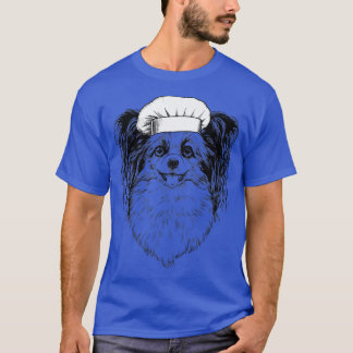 Camiseta Papillon Dog Cocina divertida del chef Cook
