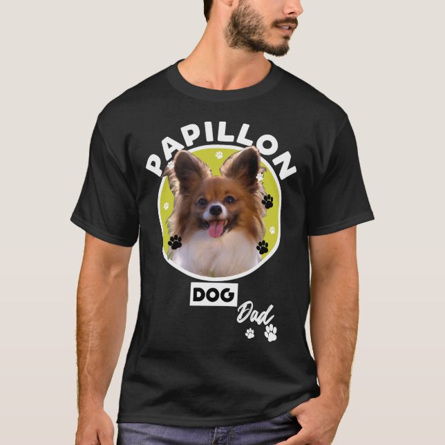 Camiseta Papillon Dog Dad 75 (Anverso)