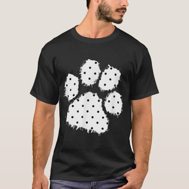Camiseta Papla de perro de polka cúrcuma Imprimir palo de s (Anverso)