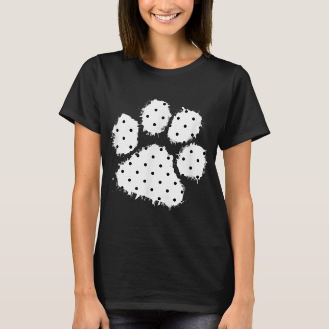 Camiseta Papla de perro de polka cúrcuma Imprimir palo de s (Anverso)