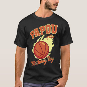Camiseta Papou De La Familia De Baloncesto De Cumpleaños Bd