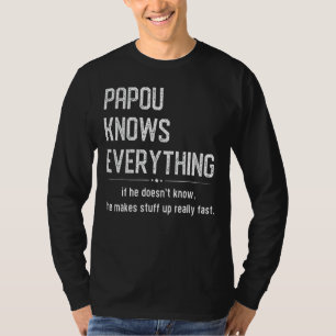 Camiseta Papou sabe todo lo que los memes de Sarcasm son Sa