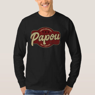 Camiseta Papou vintage como un abuelo pero más frío 1