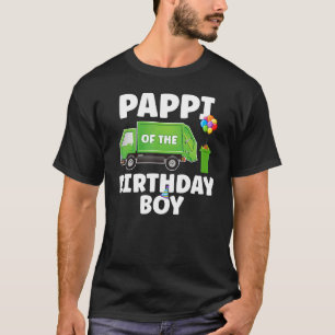Camiseta Pappi Del Niño De Cumpleaños Reciclando Basura Tem