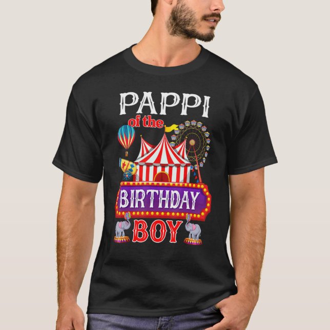 Camiseta Pappi Del Tema Del Ringmaster De Nacimiento (Anverso)