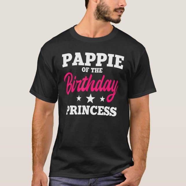 Camiseta Pappie De La Princesa Nacida Fiesta Bday Celebra (Anverso)