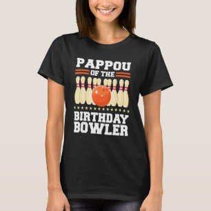 Camiseta Pappou Del Fiesta De Boliche De Cumpleaños Bodega