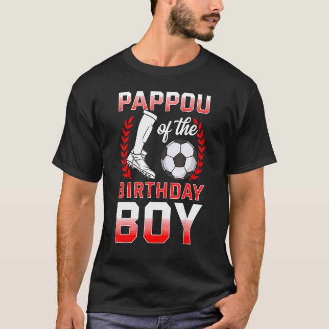 Camiseta Pappou Del Jugador De Fútbol De Cumpleaños Bday Ce (Anverso)