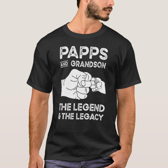 Camiseta Papps Y Abuelo La Leyenda Y El Legado Abuelo M (Anverso)