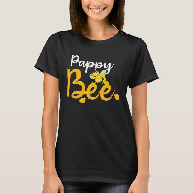 Camiseta Pappy Bee Matching Family First Bee Day Outfits (Anverso)