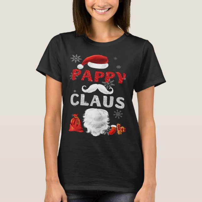 Camiseta Pappy Claus Matching Family Christmas Santa (Anverso)