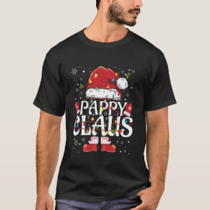 Camiseta Pappy Claus Santa Hat Funny Navidades ilumina a pa