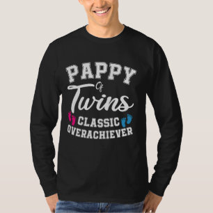 Camiseta Pappy Dad Of Twins Clásicos Padres Sobrenombres Da
