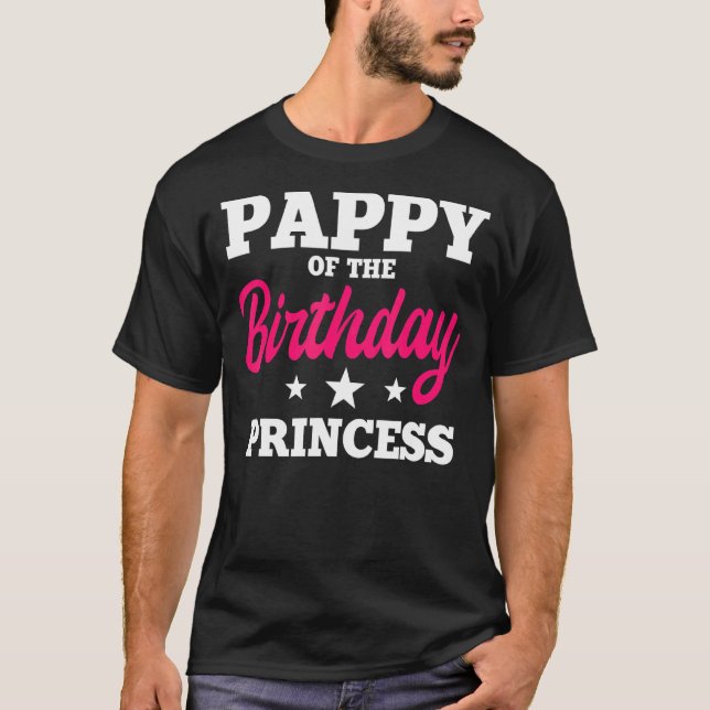 Camiseta Pappy De La Princesa De Cumpleaños Fiesta Bday Cel (Anverso)