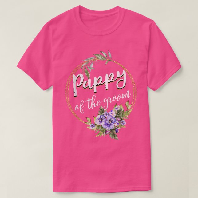 Camiseta Pappy De Las Mamáes Papíacas Del Partido Boda Groo (Diseño del anverso)