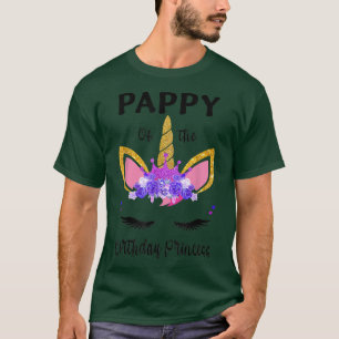 Camiseta Pappy Del Padre Chica De Cumpleaños Gift Unicorn B