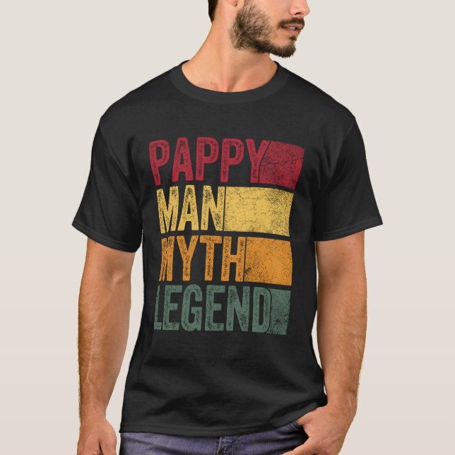 Camiseta Pappy El Hombre El Mito La Leyenda Gif Del Día Del (Anverso)
