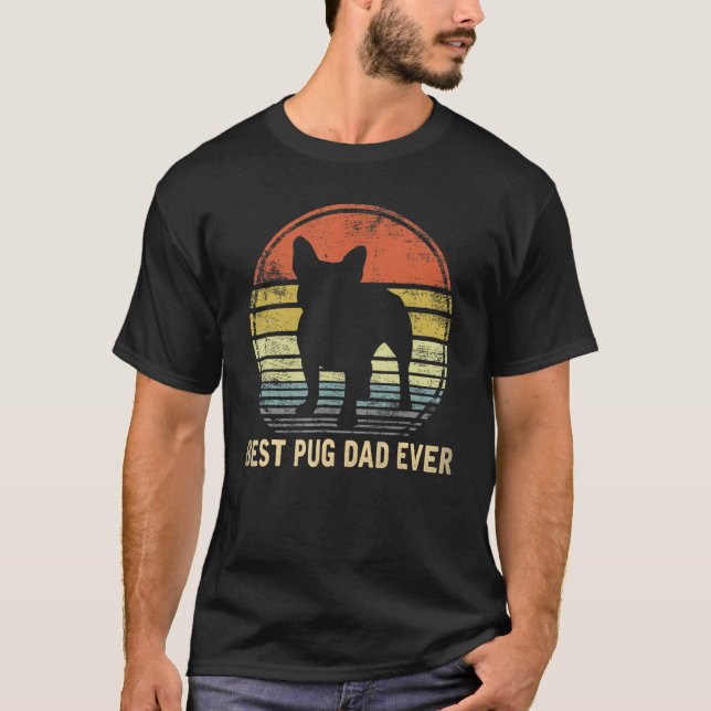 Camiseta Pappy, el propietario del mejor Pug Dad (Anverso)