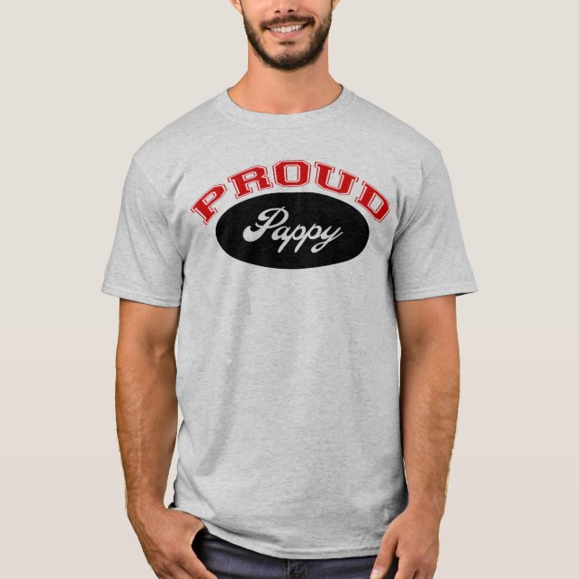 Camiseta Pappy orgulloso (rojo y negro) (Anverso)