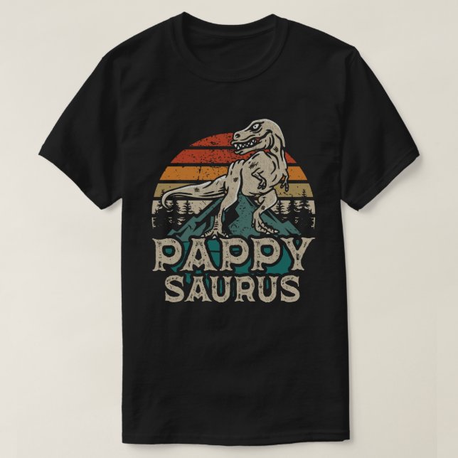 Camiseta Pappysaurus Dinosaur Abuelo Saurus Día del Padre (Diseño del anverso)