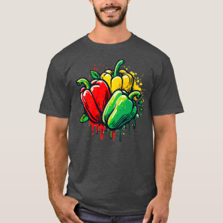 Camiseta Paprika Verde Rojo Y Amarillo