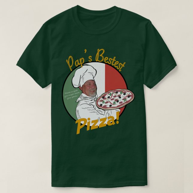 Camiseta Paps mejor pizza  (Diseño del anverso)