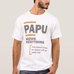 Camiseta Papu lo sabe todo Papá y el abuelo