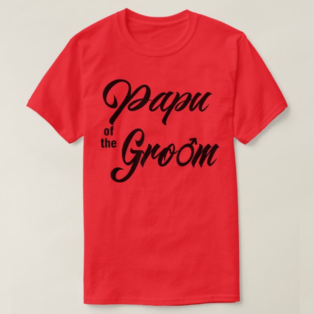 Camiseta Papu Of Groom Wedding Party Matching Bridal Party  (Diseño del anverso)