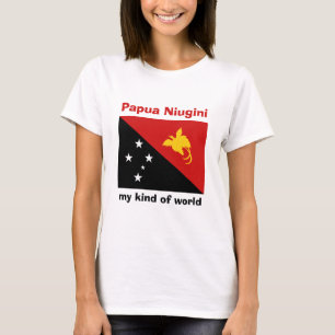 Camiseta Papúa Nueva Guinea Bandera + Mapa + Texto