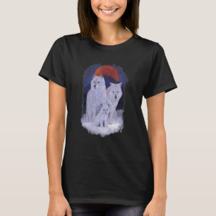 Camiseta Paquete Animal De La Familia Wolf Con Montañas Y M