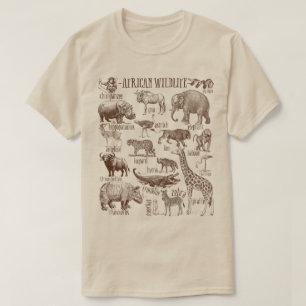 Camiseta Paquete de animales de vida silvestre africana