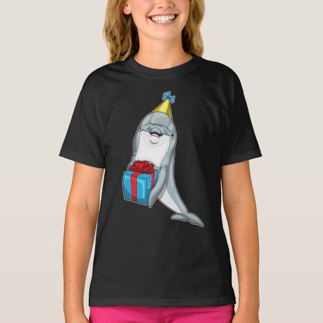 Camiseta Paquete de cumpleaños para delfines (Anverso)