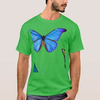 Camiseta Paquete de mariposas azul y amarillo