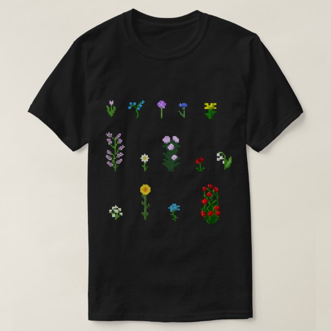Camiseta Paquete de mezcla de flores de Minecraft (Diseño del anverso)