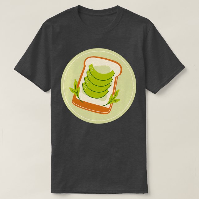 Camiseta paquete de patrón de aguacate en rodajas (Diseño del anverso)