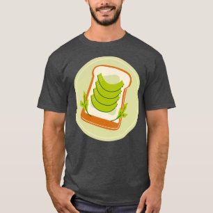 Camiseta paquete de patrón de aguacate en rodajas