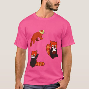 Camiseta Paquete de patrón de Panda rojo