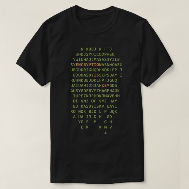 Camiseta Paquete de software de codificación de cifrado Hac (Diseño del anverso)