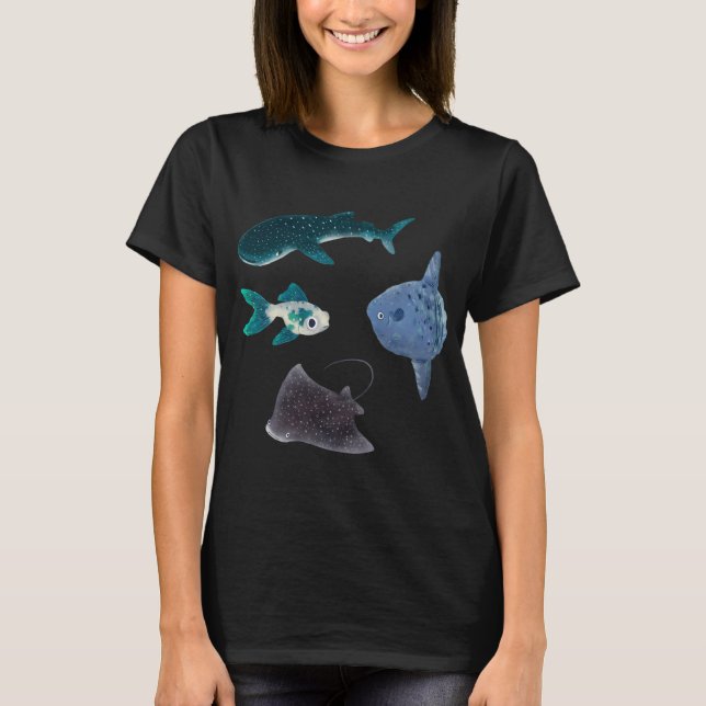 Camiseta Paquete de Stickers de Peces (Anverso)