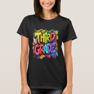 Camiseta Paquete floral para el primer día de tercer grado 