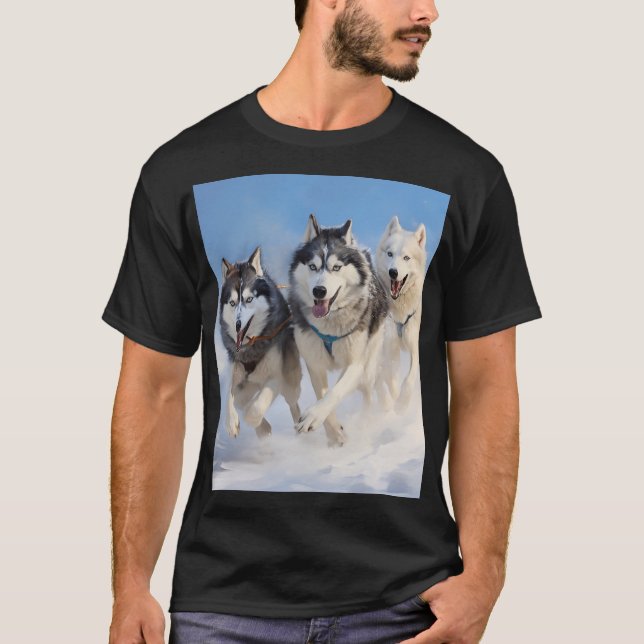 Camiseta Paquete Husky Siberian (Anverso)