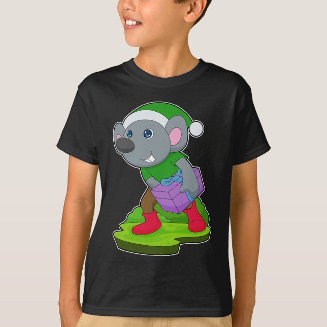 Camiseta Paquete Navidades de ratón (Anverso)