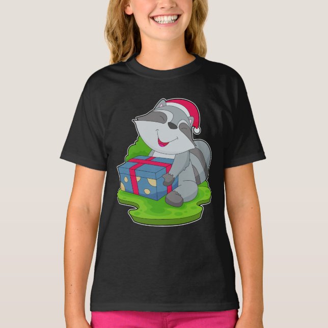 Camiseta Paquete Navidades Racoon (Anverso)