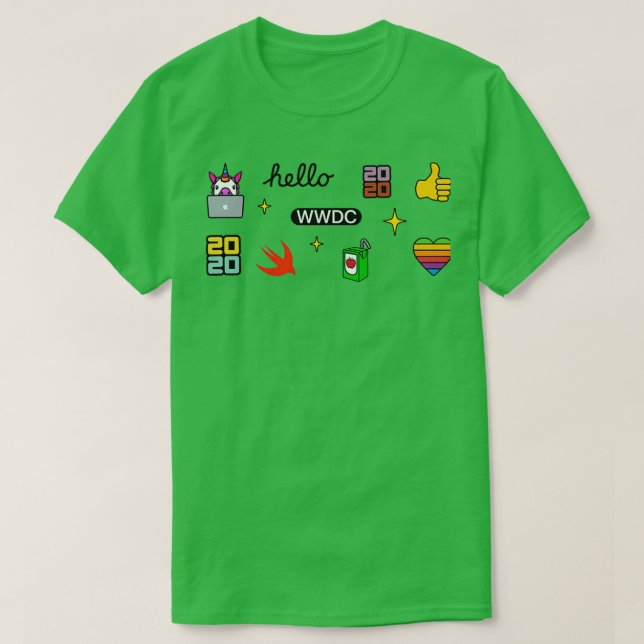 Camiseta Paquete Pegatina WWDC 2020 (Diseño del anverso)