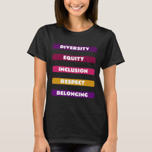 Camiseta Paquete Respeto de inclusión de equidad de diversi